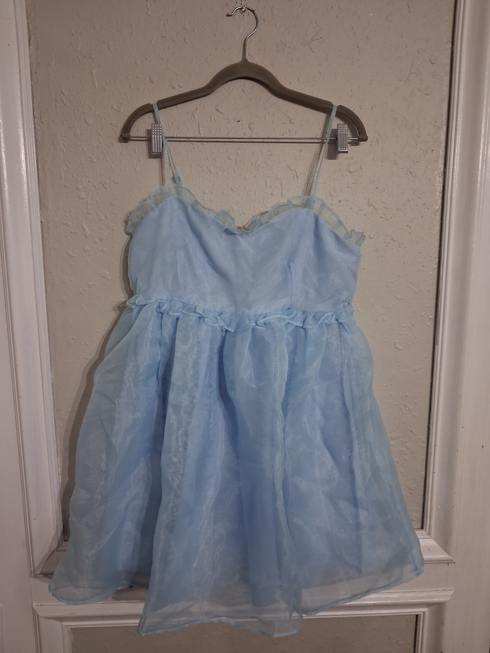 Icy blue babydoll princess mini dress med boutique